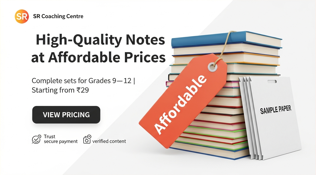 Advertisement for CSR Coaching Centre's high-quality notes with books and sample papers on a blue and yellow background.1621243260e1af0c20-1